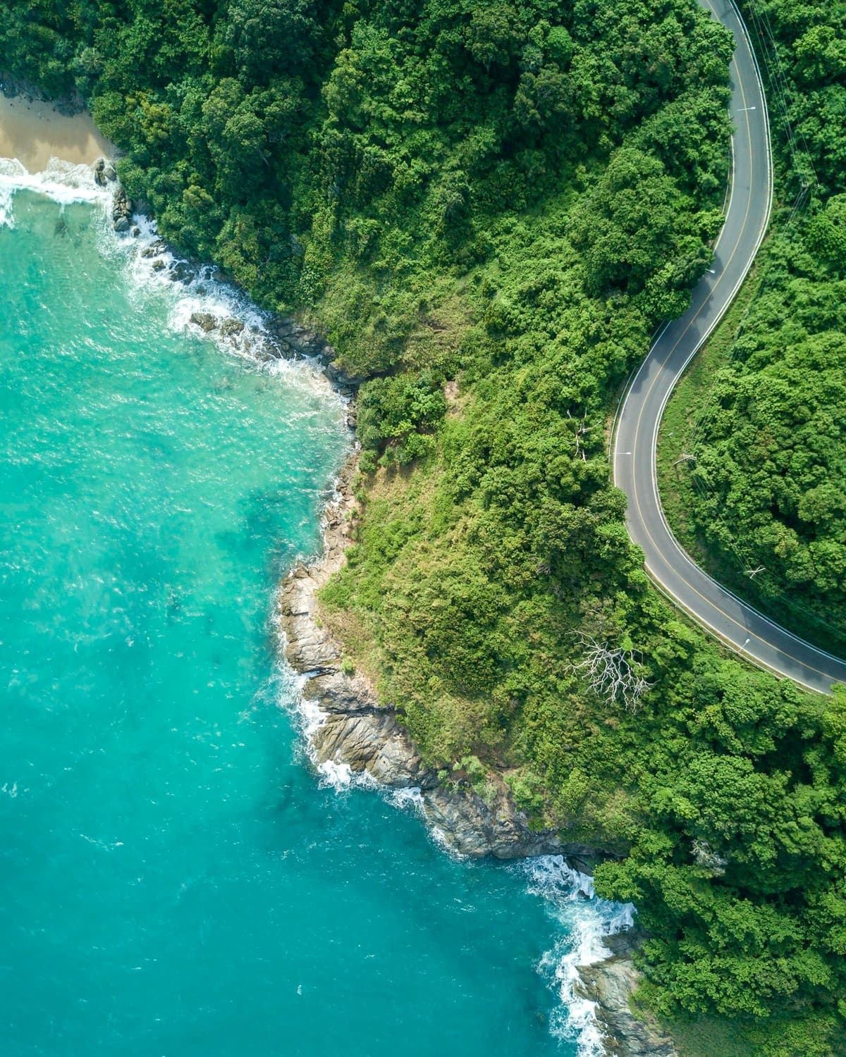 Estrada costeira junto ao mar, um convite à próxima viagem